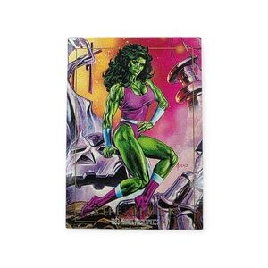 Marvel Trading Card - Green and Purple Superhero